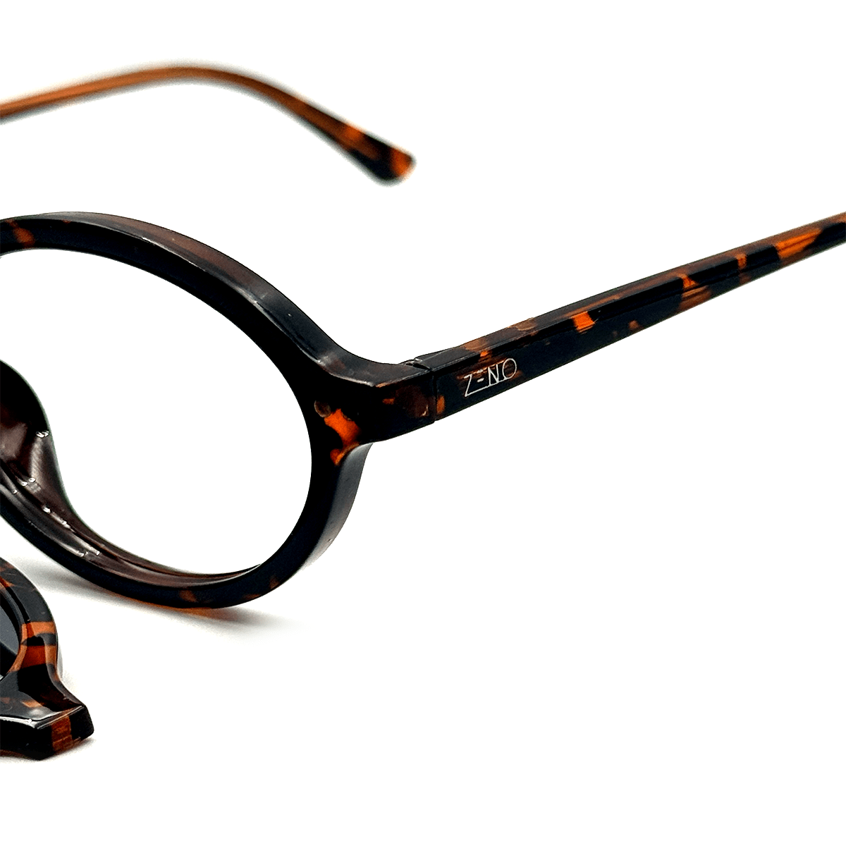 Armação Oval Clip On 2 Em 1 Jade Zeno