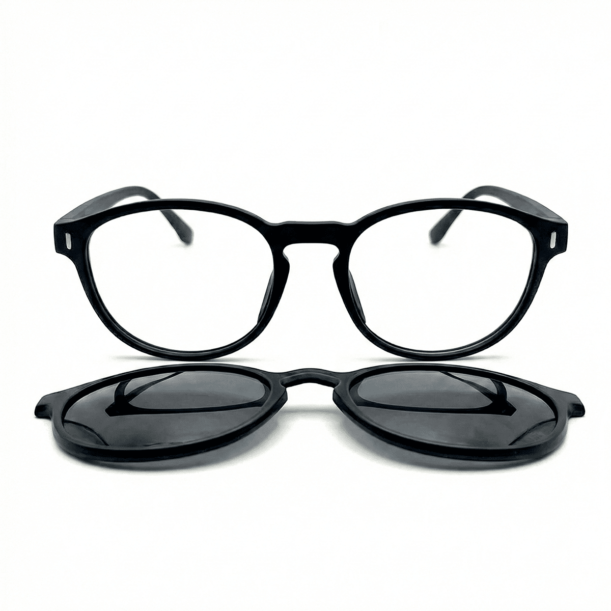 ARMAÇÃO QUADRADA CLIP ON 2 EM 1 BARK Zeno Preto