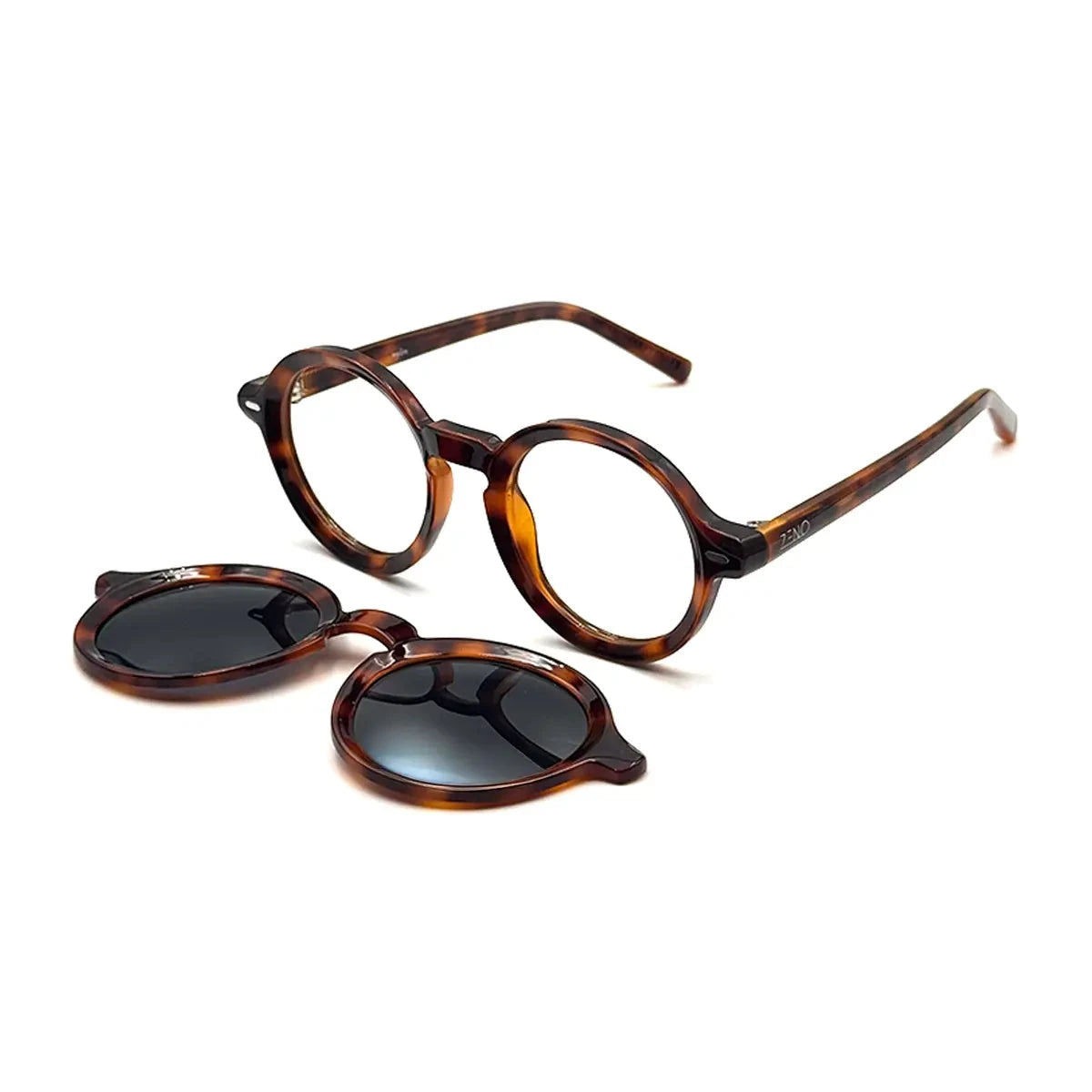 Armação Redonda Clip On 2 Em 1 Matrix Zeno