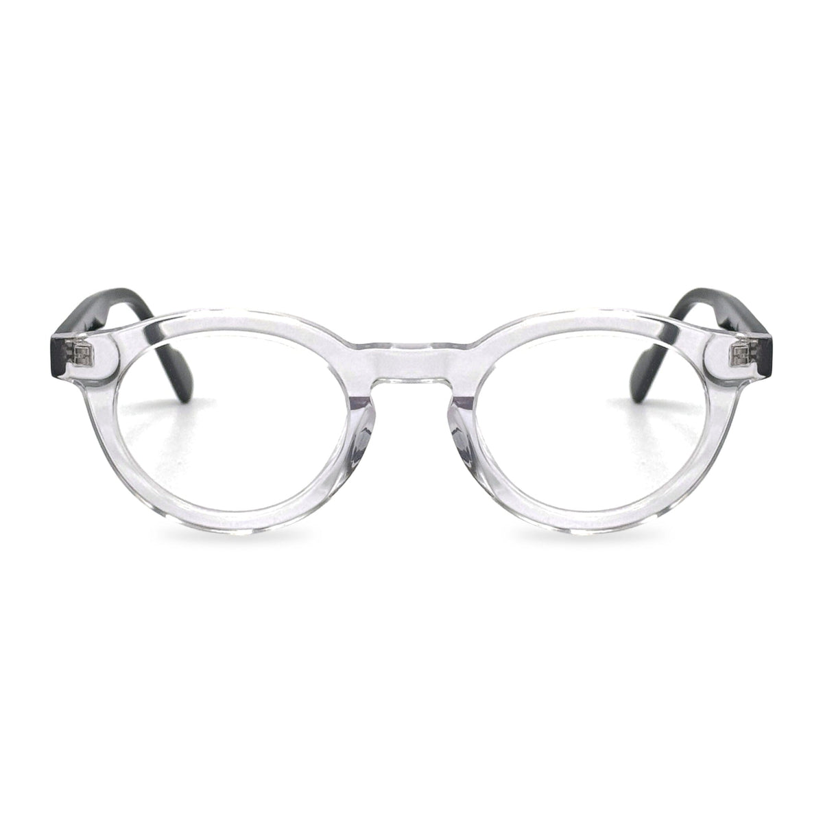Armação Redonda Maki Óculos de Grau Zeno Transparente/Preto