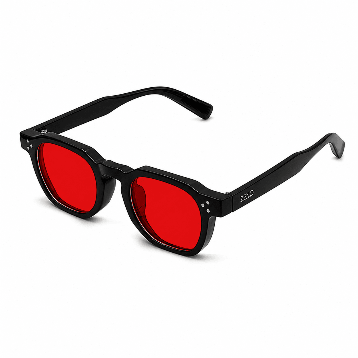 Óculos Anti Luz Azul Charlez Preto - Vermelho Biohacking Óculos de Grau Zeno