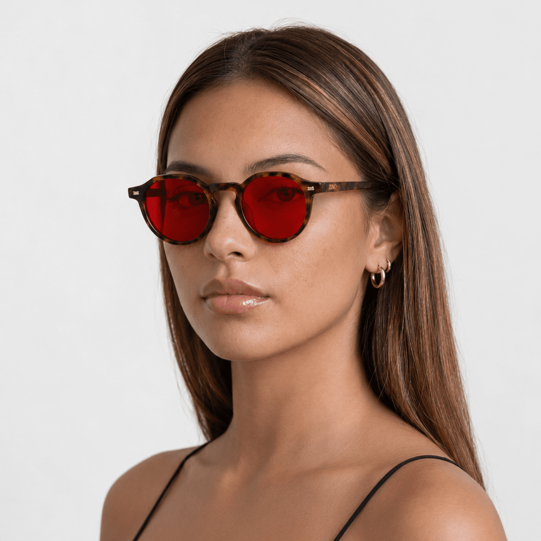 Óculos Anti Luz Azul Kozi Vermelho Biohacking Óculos de Grau Zeno