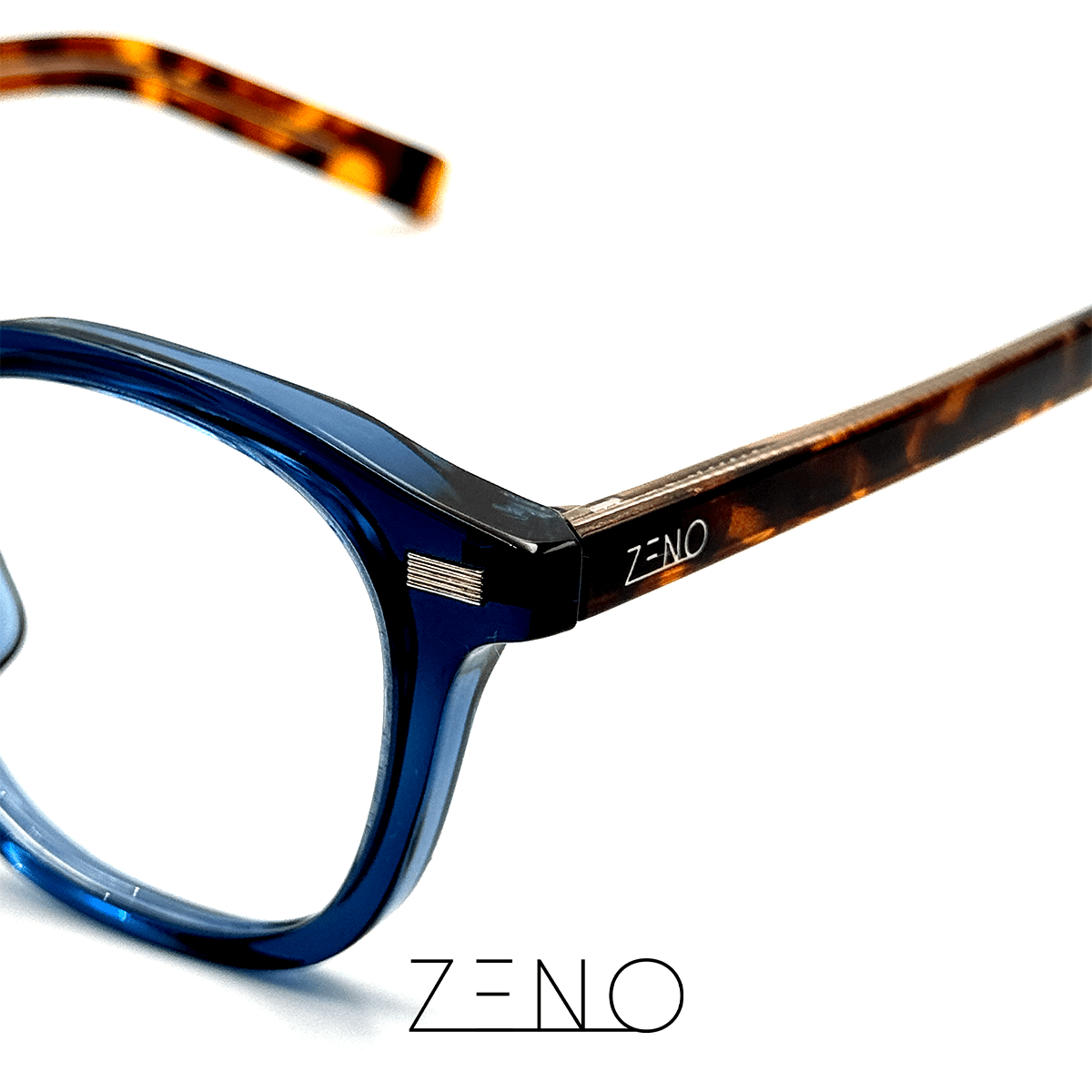 ÓCULOS AZURA AZUL TARTARUGA Óculos de Grau Zeno