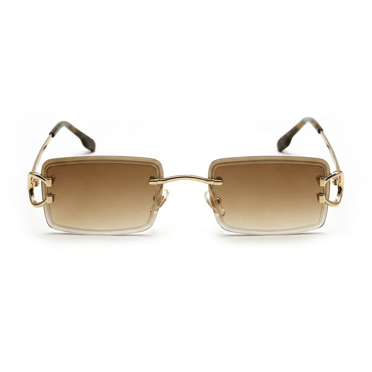 ÓCULOS DE SOL RETANGULAR KALLU Óculos de sol Zeno Dourado/Marrom