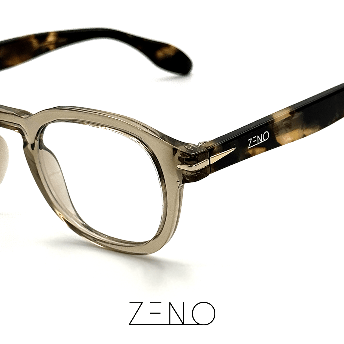 ÓCULOS LEMUS TRANSPARENTE TARTARUGA Óculos de Grau Zeno