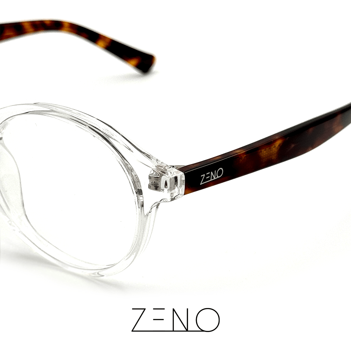 ÓCULOS LUAR TRANSPARENTE TARTARUGA Óculos de Grau Zeno
