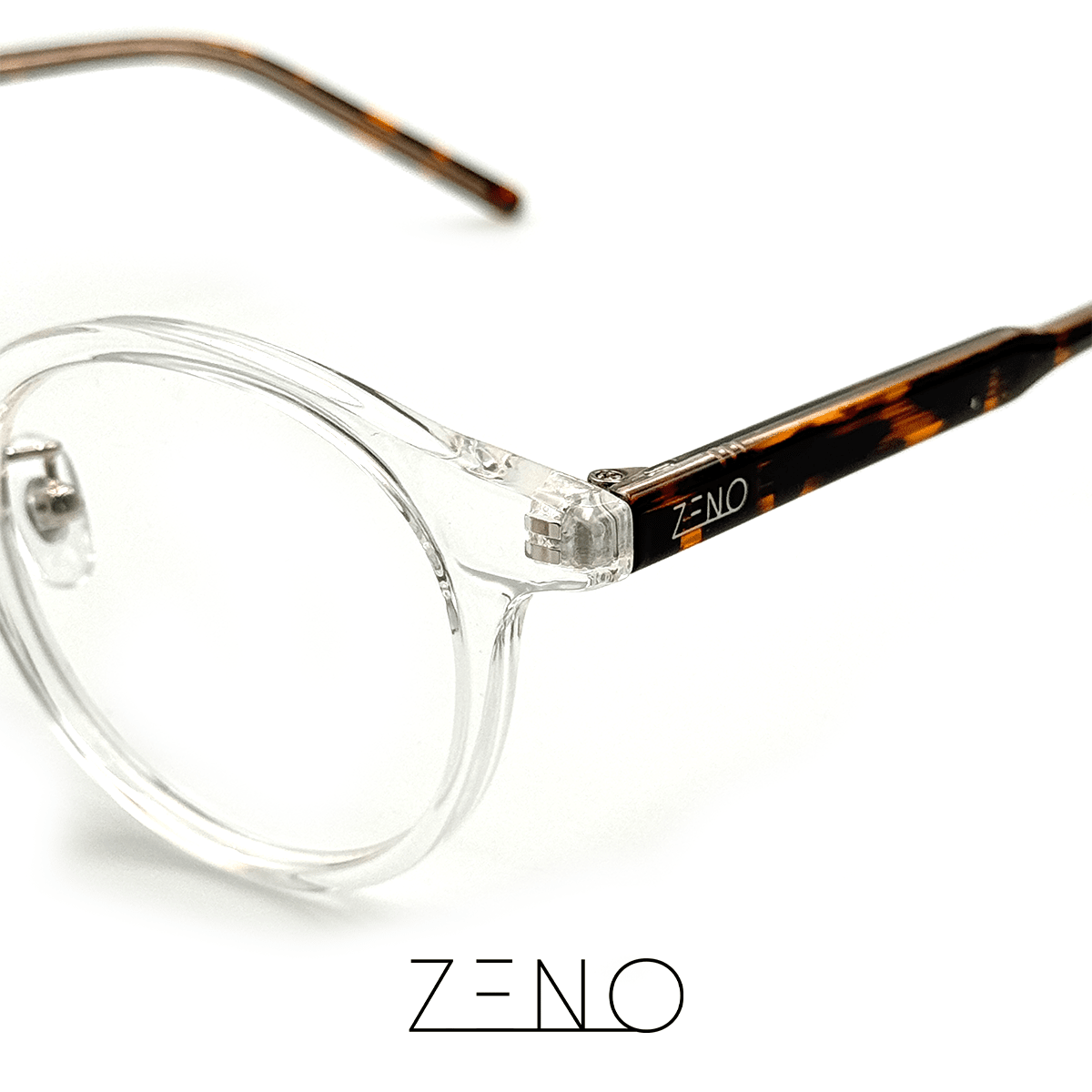 ÓCULOS POLO TRANSPARENTE TARTARUGA Óculos de Grau Zeno
