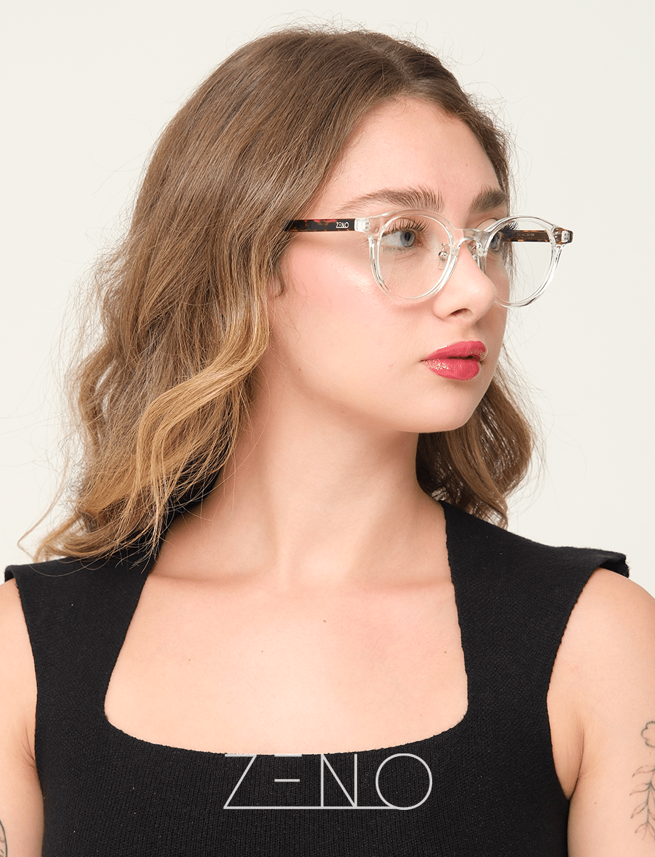 ÓCULOS POLO TRANSPARENTE TARTARUGA Óculos de Grau Zeno
