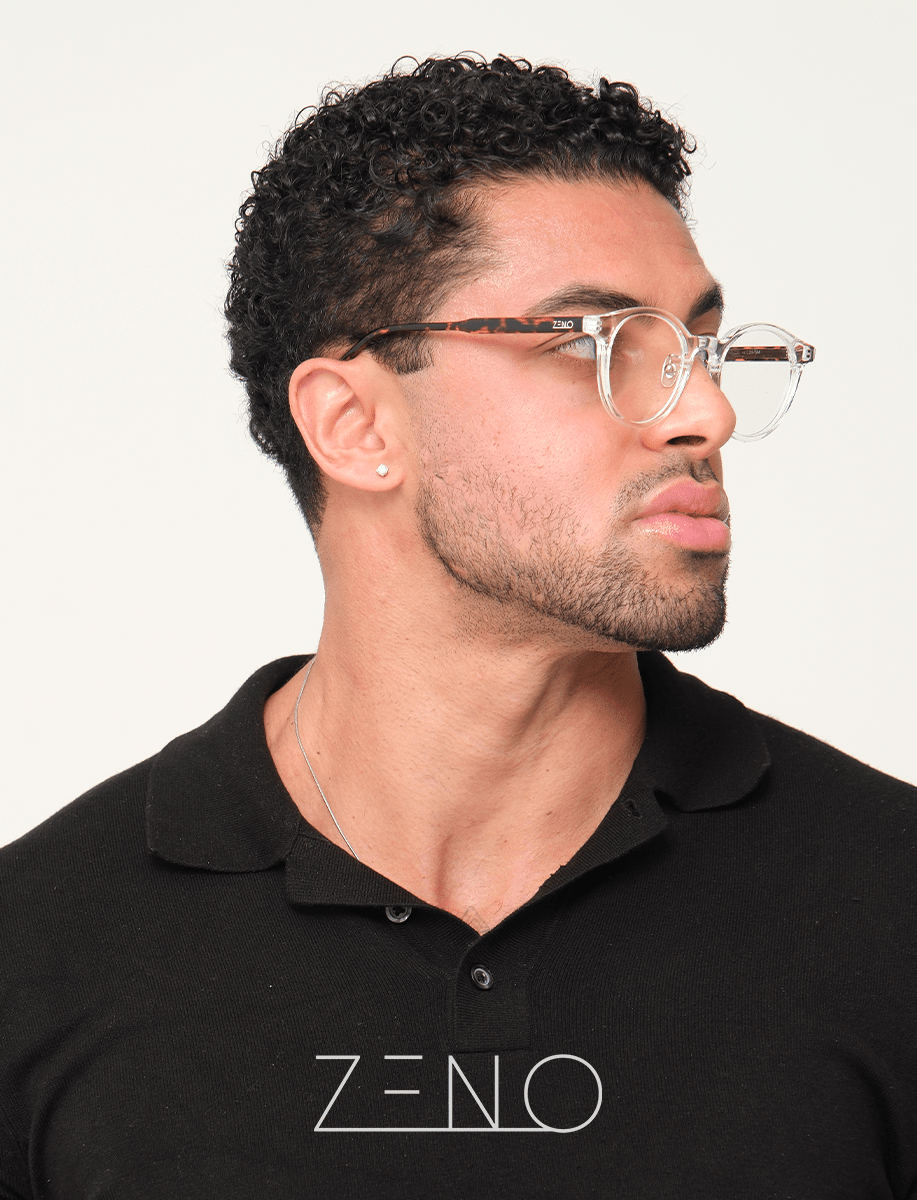 ÓCULOS POLO TRANSPARENTE TARTARUGA Óculos de Grau Zeno