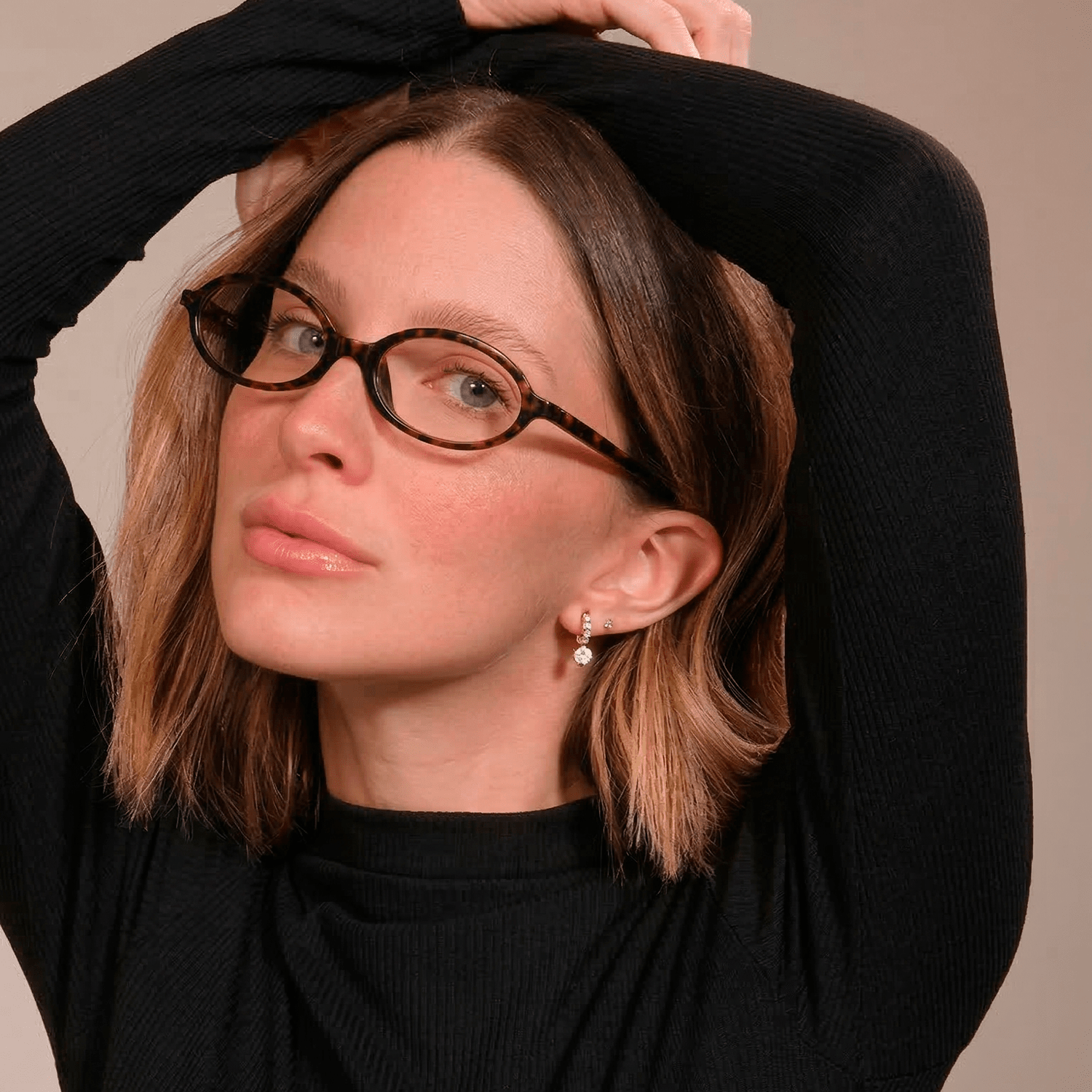 Armação Oval Clip On 2 Em 1 Jade Zeno 