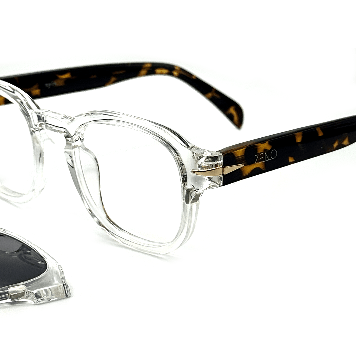 Armação Redonda Clip On 2 Em 1 Greek Zeno 
