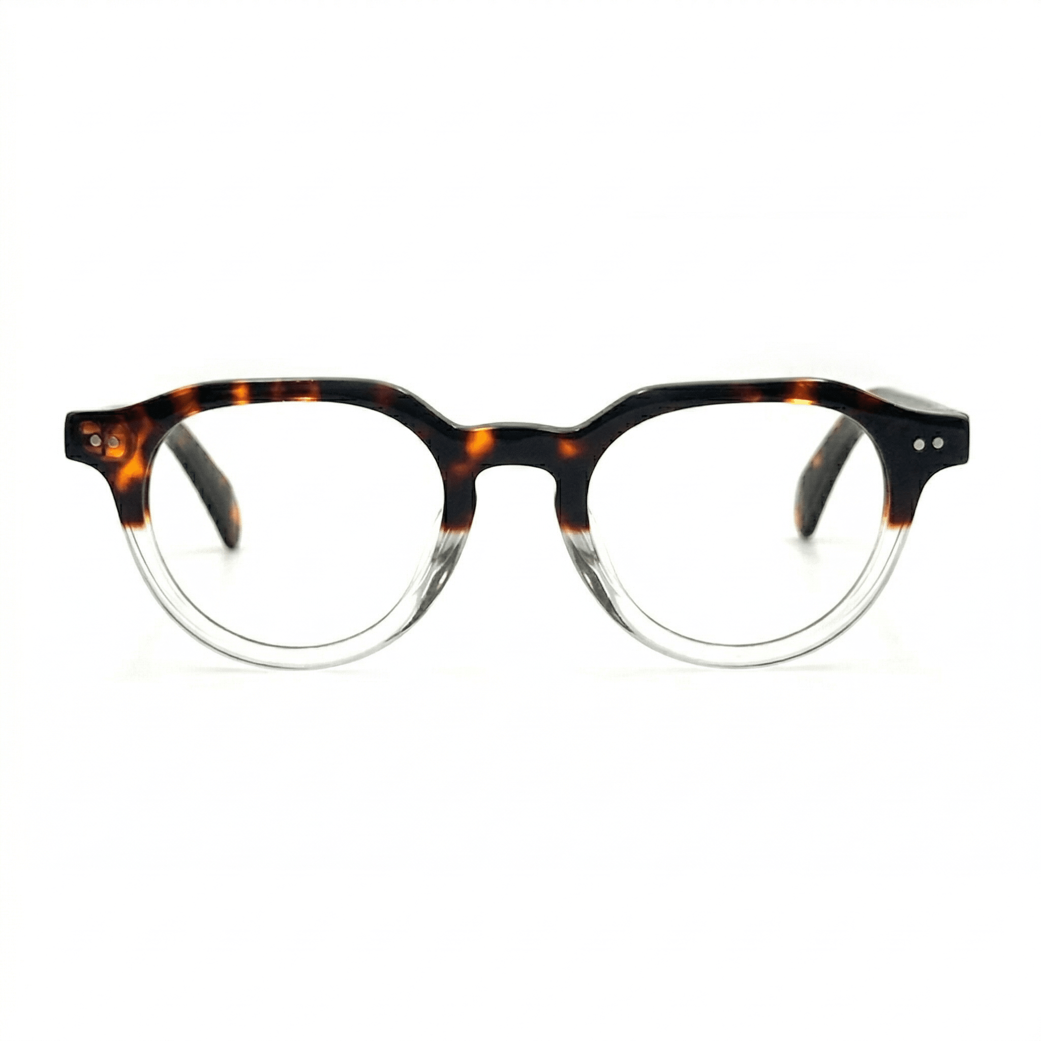 Armação Redonda Wody Óculos de Grau Zeno Tartaruga/Transparente 