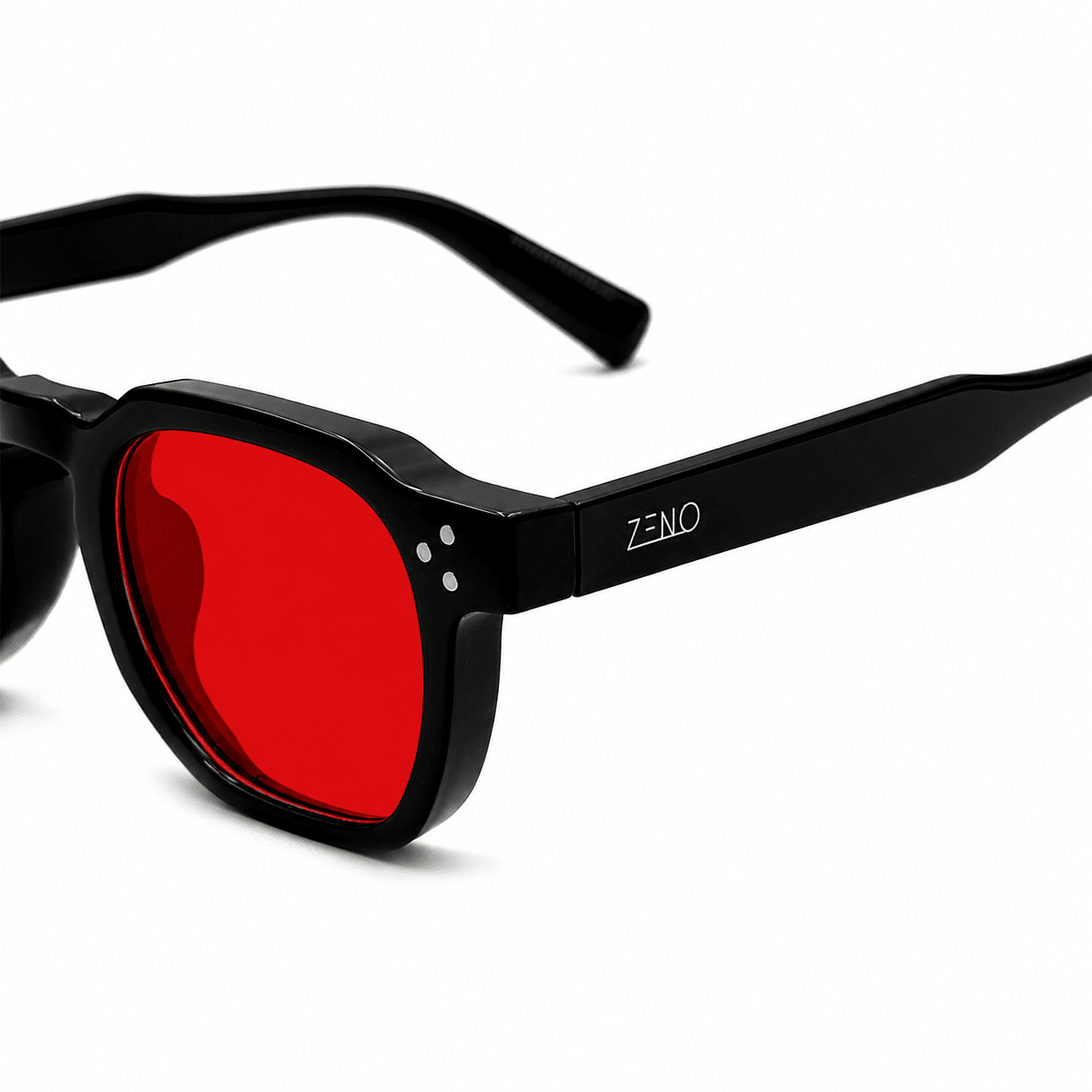 Óculos Anti Luz Azul Charlez Preto - Vermelho Biohacking Óculos de Grau Zeno 