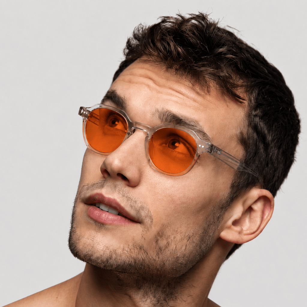 Óculos Anti Luz Azul Darvin Transparente - Laranja Biohacking Óculos de Grau Zeno 