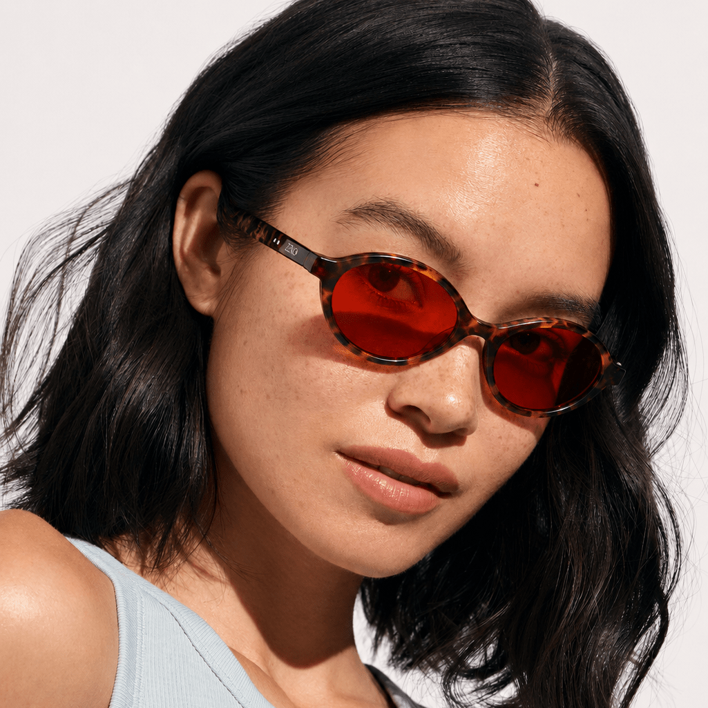 Óculos Anti Luz Azul Jade Vermelho Óculos de Grau Zeno 
