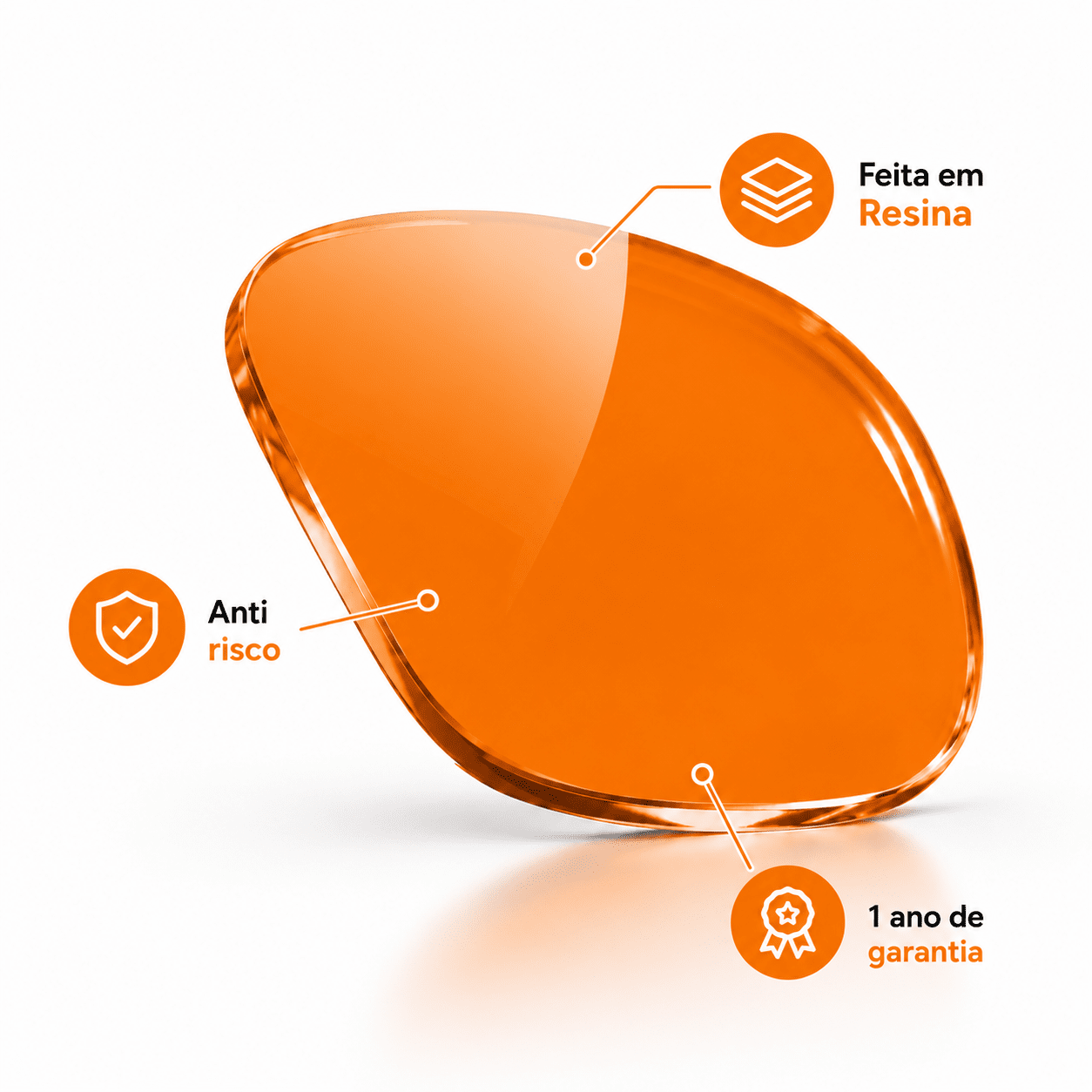 Óculos Anti Luz Azul Kozi Laranja Óculos de Grau Zeno 