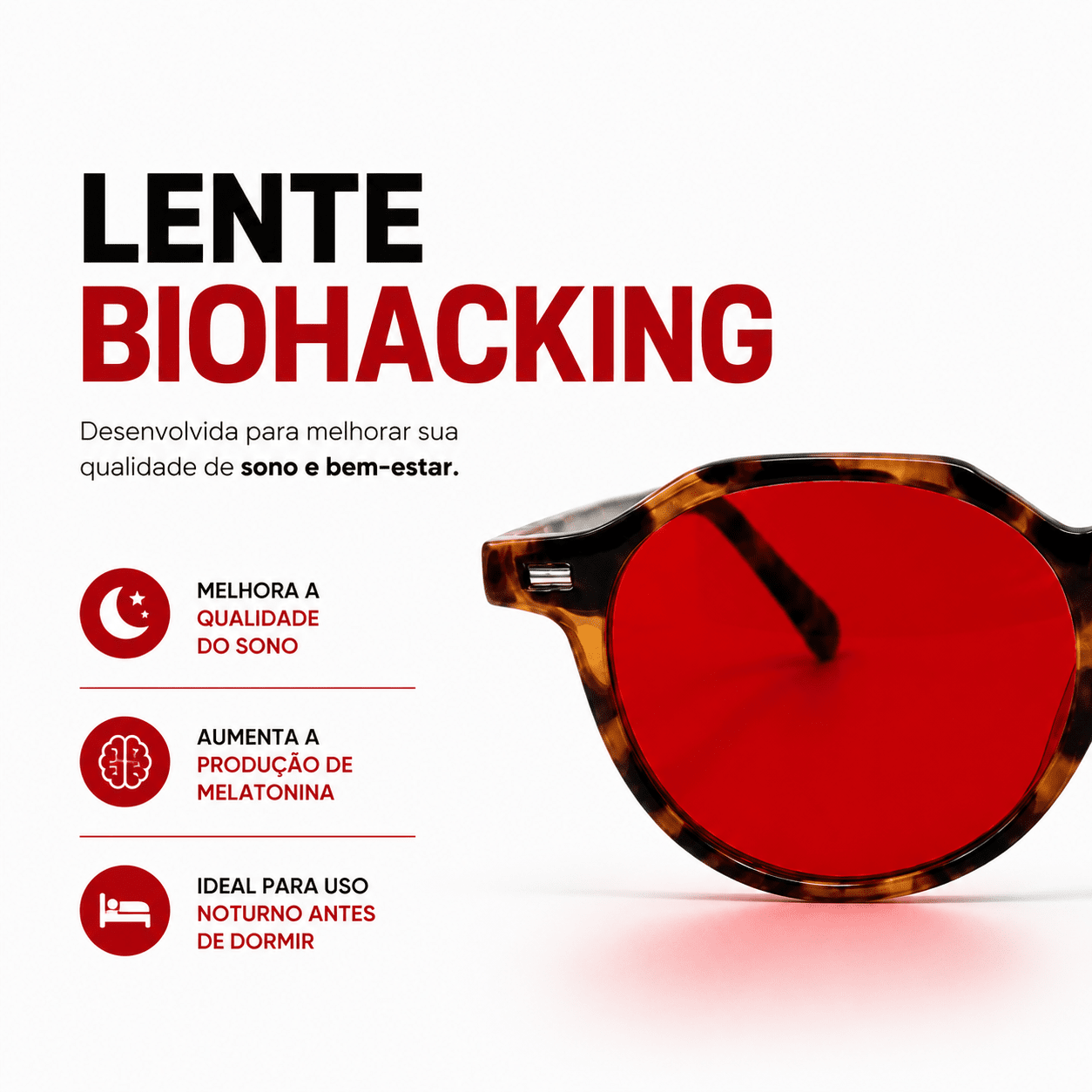 Óculos Anti Luz Azul Kozi Vermelho Óculos de Grau Zeno 