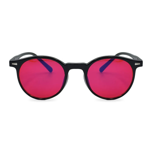 Óculos Anti Luz Azul Lenon Preto - Vermelho Biohacking